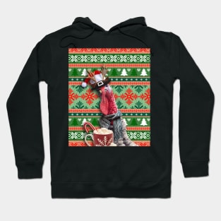 Ugly Christmas Xmas Turkey, Thanksgiving Reindeer Deer Hoodie